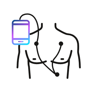 icon representing the Holter Monitor which is a portable ECG monitor.