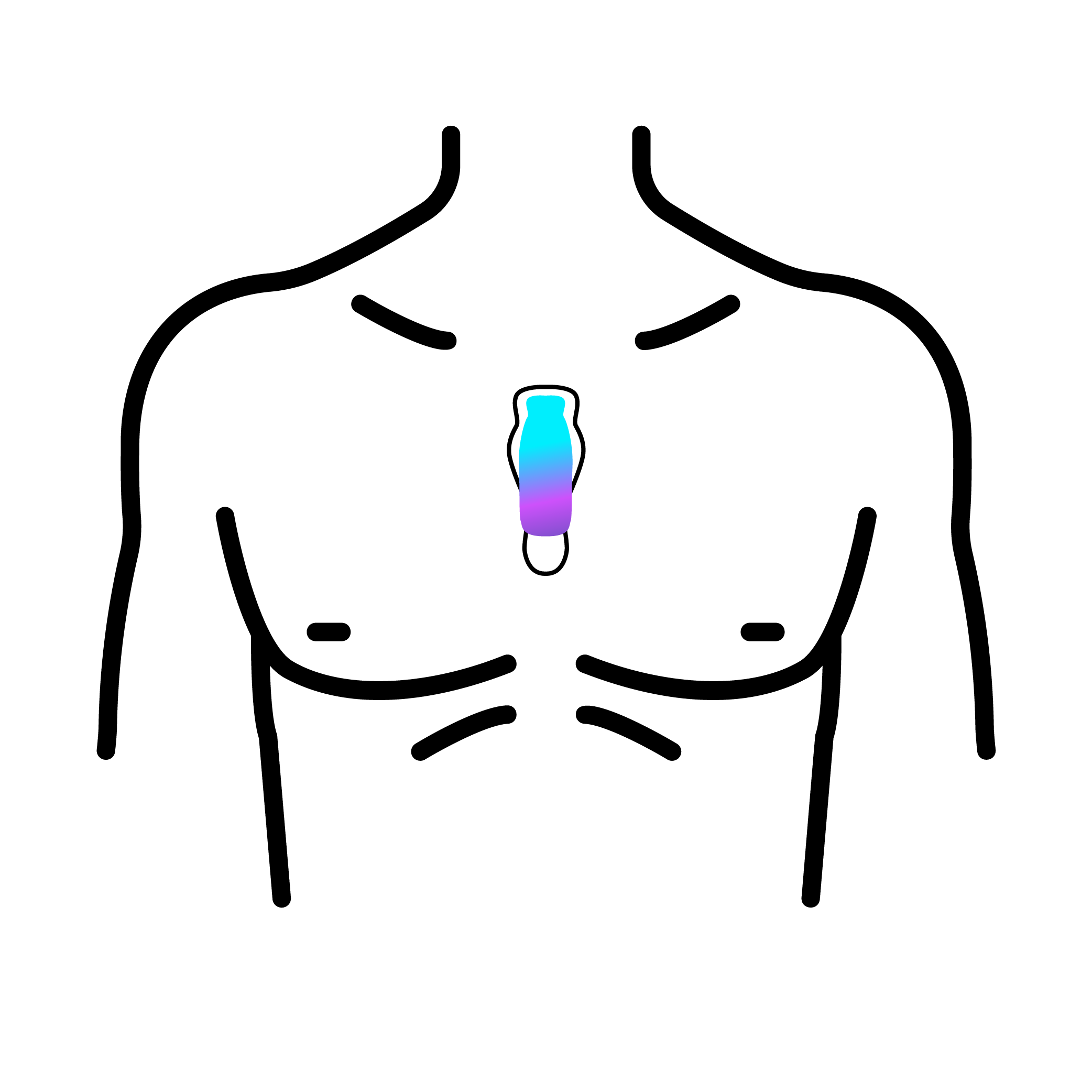 icon representing a small,waterproof wearable device which track's the heart activity.