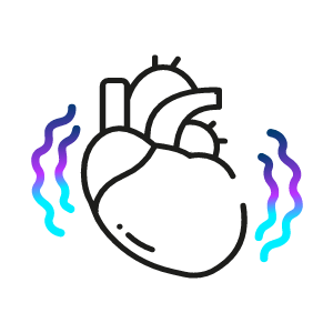 heart with irregular heartbeat