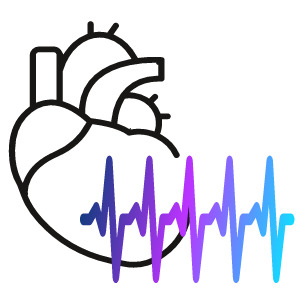 heart with quick heartbeat tachycardia.