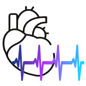 image of heart with normal heartbeat.
