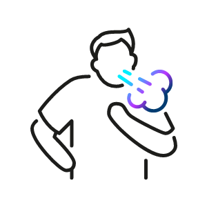 man running experiencing breath shortness 