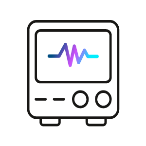 icon representing the electro-cardiogram which records the rhytm or wave patterns of your heart for a few seconds or more