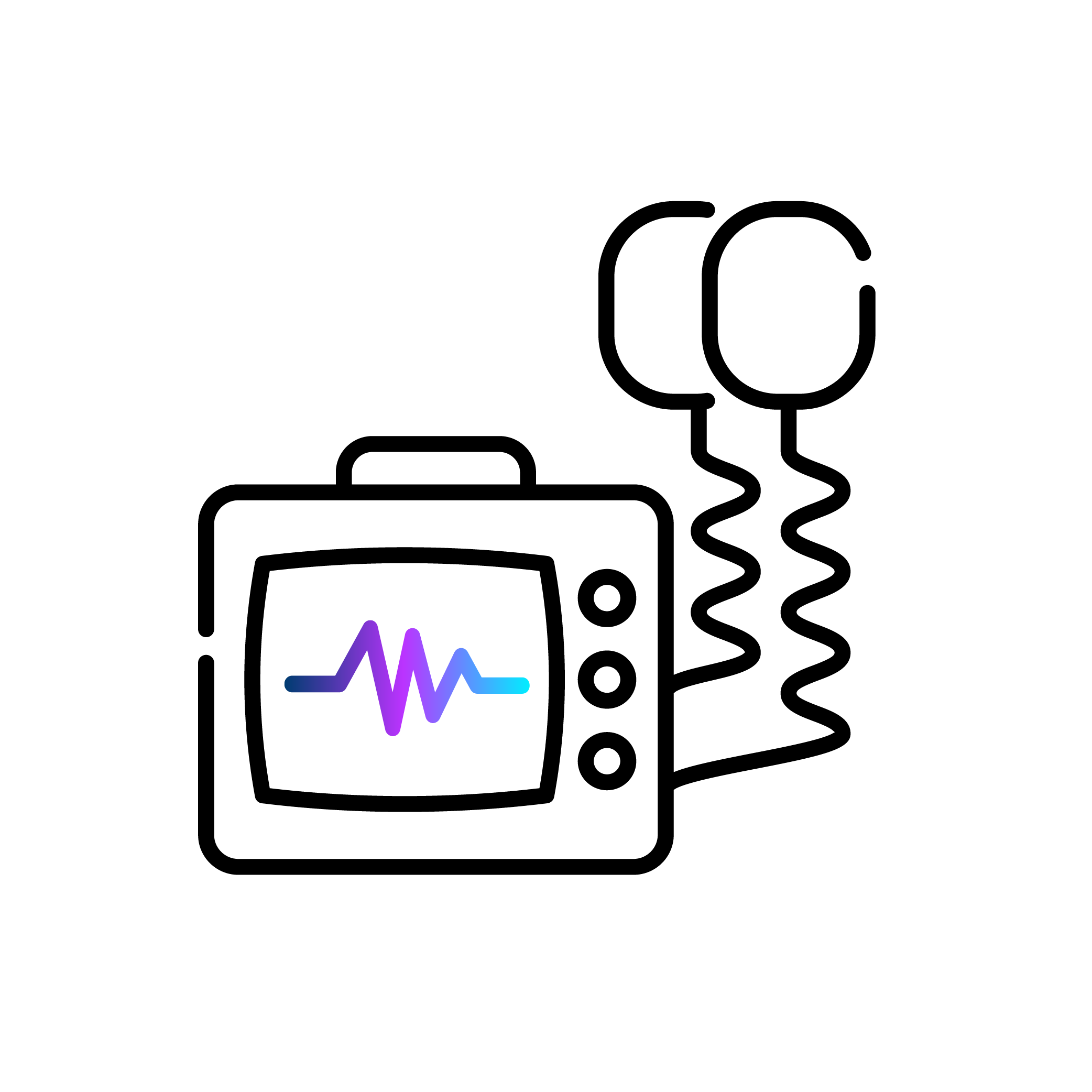 Icon image of cardioversion can be a scheduled procedure or used in emergencies.